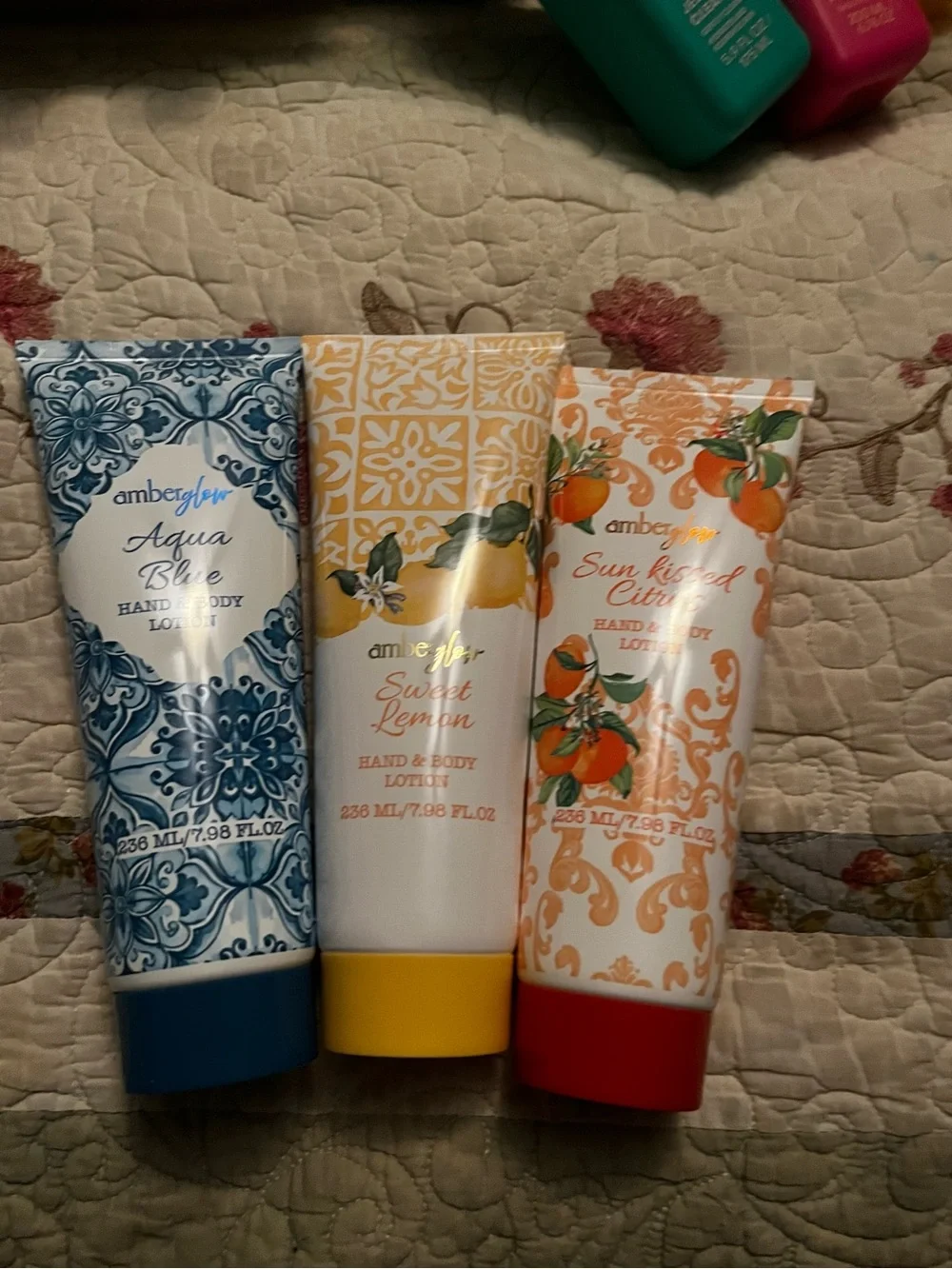 Amberglow Aqua Blue Hand & Body Lotion - Blue